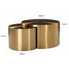 Richmond Interiors Big & Rich Salontafel Set Coffee table set of 2 brushed gold Table de salon set de2 brushed gold