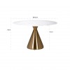 Richmond Interiors Tenille Ronde Eettafel Marmer Dining table Tenille round 130Ø with faux marble Table a manger Tenille 130Ø