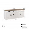 Richmond Interiors Buffet  Dressoir Bahut Sideboard Oakdale 4-doors 4-drawers Bahut Oakdale 4-portes 4-tiroirs