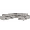 Canapé d’angle en forme de “U” avec une méridienne à gauche ou droit coloris tissu silver FENDI-5