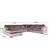Canapé d’angle avec une méridienne à gauche ou droit coloris tissu cream beige COAST