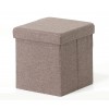 Pouf-coffre pliable tissu DIANA