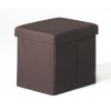 Pouf-coffre pliable tissu DIANA