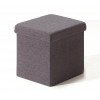 Pouf-coffre pliable tissu DIANA