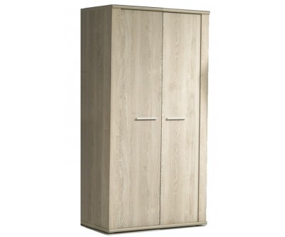 Armoire 2 portes contemporaine chêne clair BALOU