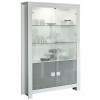 Vitrine 2 portes ultra design blanc et gris laqué PALMA-3