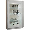 Vitrine 2 portes ultra design blanc laqué avec strass KRISTAL-3