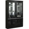 Vitrine 2 portes ultra design noir laqué garnie de cristaux WAREMME